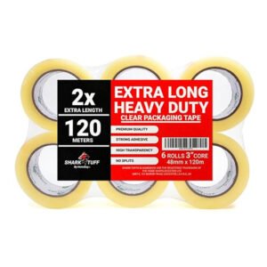 48mm (2Inch) x 120m Clear Packaging Tape - Pack of 6